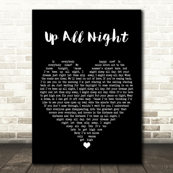 Counting Crows Up All Night Black Heart Song Lyric Art Print