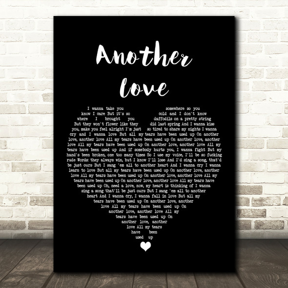 Tom Odell Another Love Black Heart Song Lyric Art Print