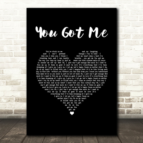 Colbie Caillat You Got Me Black Heart Song Lyric Art Print