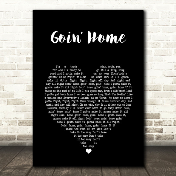 The Osmonds Goin Home Black Heart Song Lyric Art Print