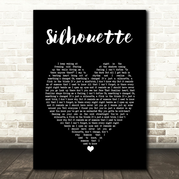 Tom Odell Silhouette Black Heart Song Lyric Art Print