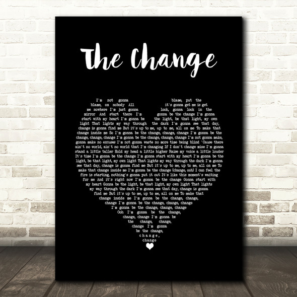 Jojo The Change Black Heart Song Lyric Art Print