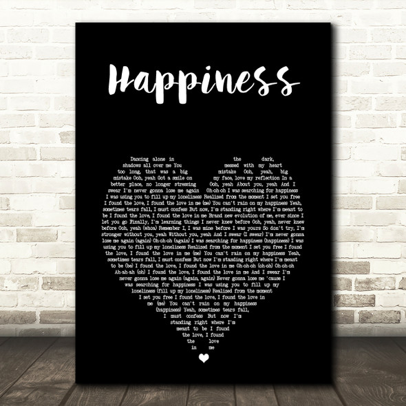 Little Mix Happiness Black Heart Song Lyric Art Print