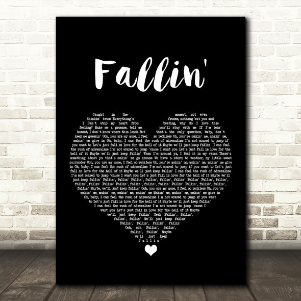 Why Don't We Fallin' Black Heart Song Lyric Art Print