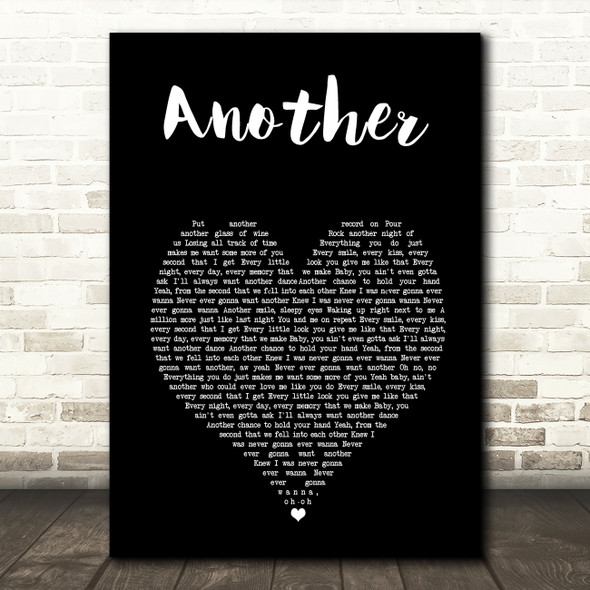 Adam Doleac Another Black Heart Song Lyric Art Print