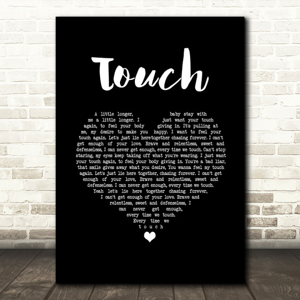Josh Abbott Band Touch Black Heart Song Lyric Art Print