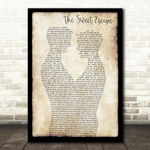 Gwen Stefani feat. Akon The Sweet Escape Gay Couple Two Men Dancing Song Lyric Art Print