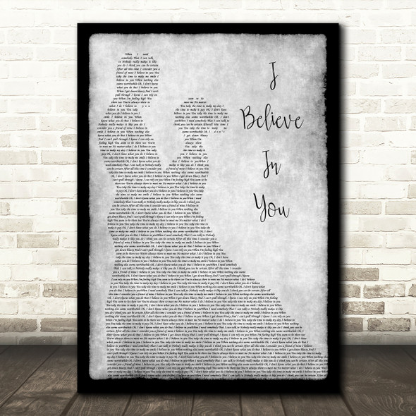 Gallagher and Lyle I Believe In You Grey Man Lady Dancing Song Lyric Art Print