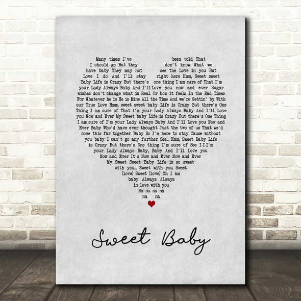 Macy Gray Sweet Baby Grey Heart Song Lyric Art Print