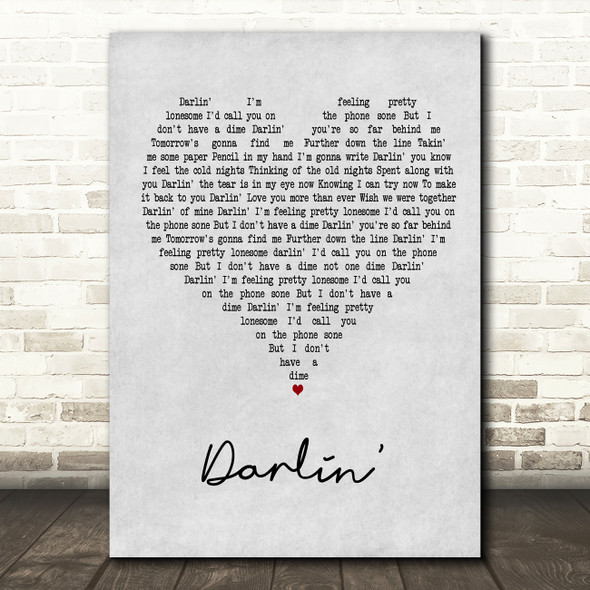 Frankie Miller Darlin' Grey Heart Song Lyric Art Print