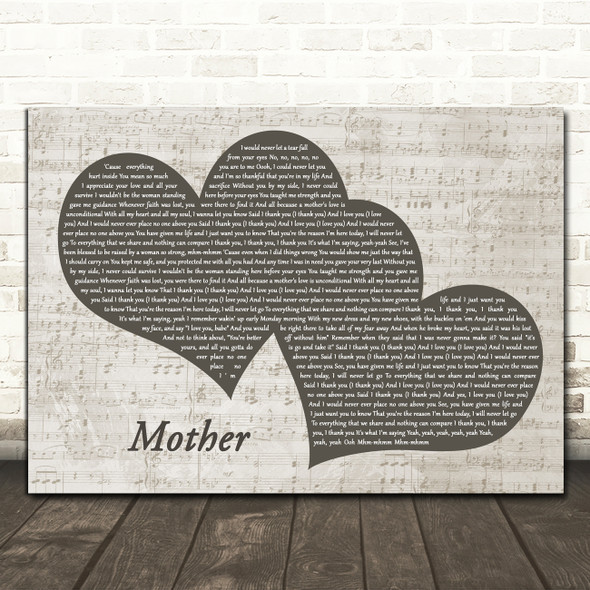 Ashanti Mother Landscape Music Script Two Hearts Song Lyric Art Print