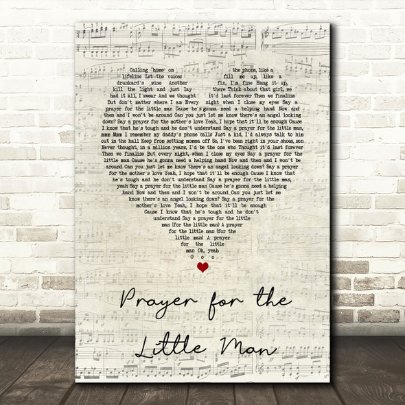 Blackberry Smoke Prayer for the Little Man Script Heart Song Lyric Art Print