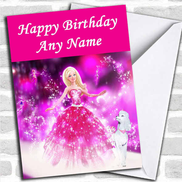 Purple Barbie Personalized Birthday Card