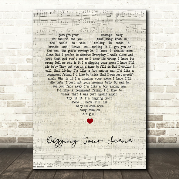 The Blow Monkeys Digging Your Scene Script Heart Song Lyric Art Print