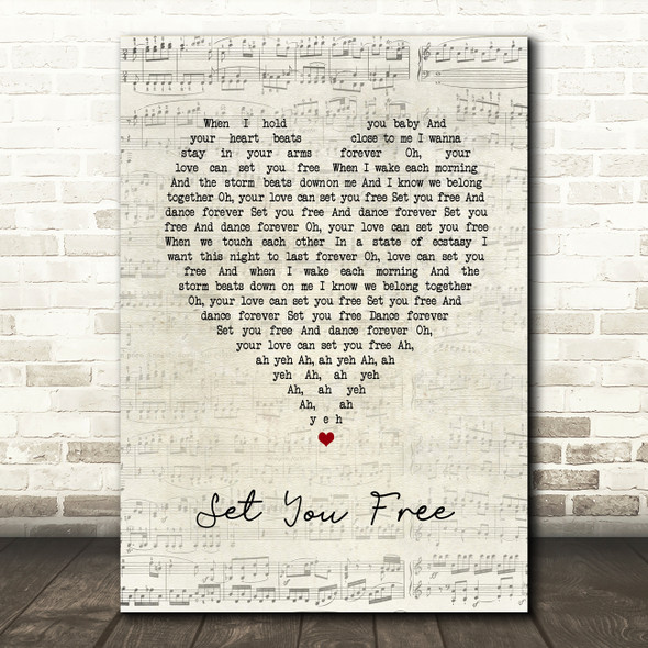 Frightened Rabbit Set You Free Script Heart Song Lyric Art Print