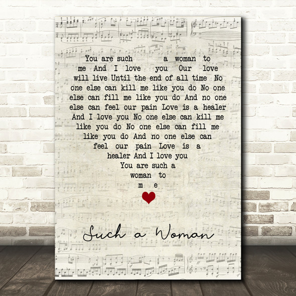 Neil Young Such a Woman Script Heart Song Lyric Art Print