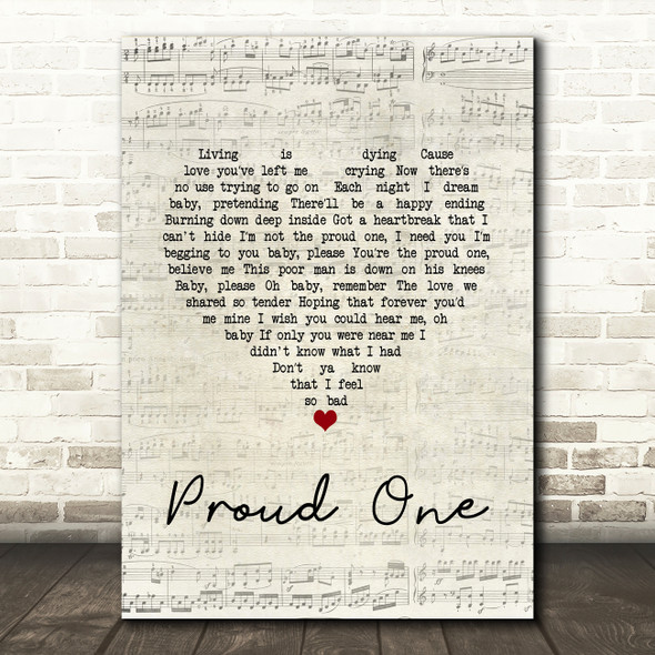 The Osmonds Proud One Script Heart Song Lyric Art Print