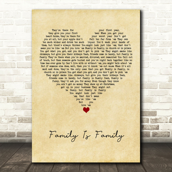 Kacey Musgraves Family Is Family Vintage Heart Song Lyric Art Print