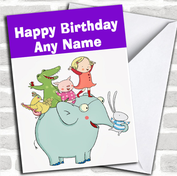 Tilly And Friends  Personalized Children's Birthday Card