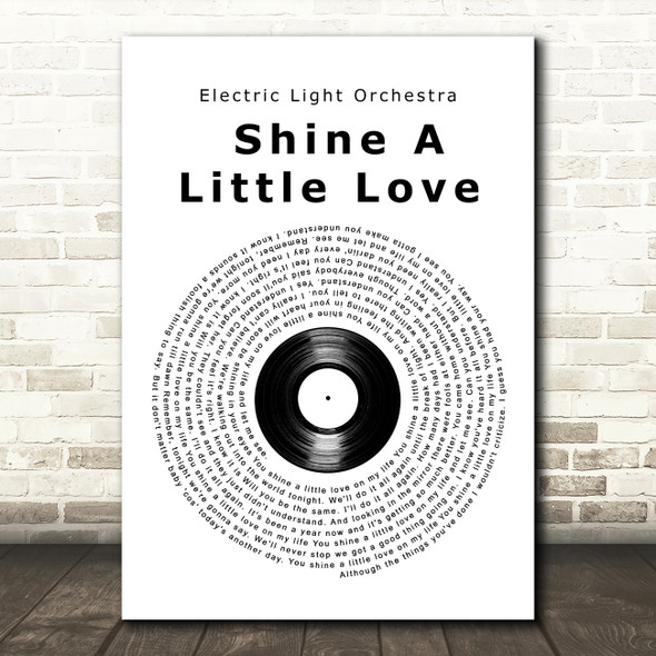 Electric Light Orchestra Shine A Little Love Vinyl Record Song Lyric Art Print