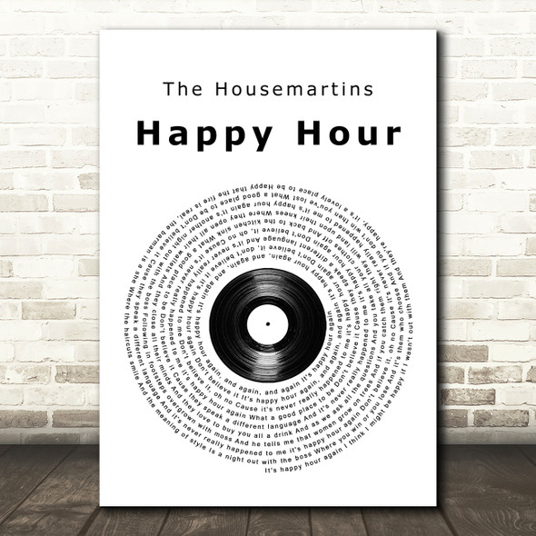 The Housemartins Happy Hour Vinyl Record Song Lyric Art Print