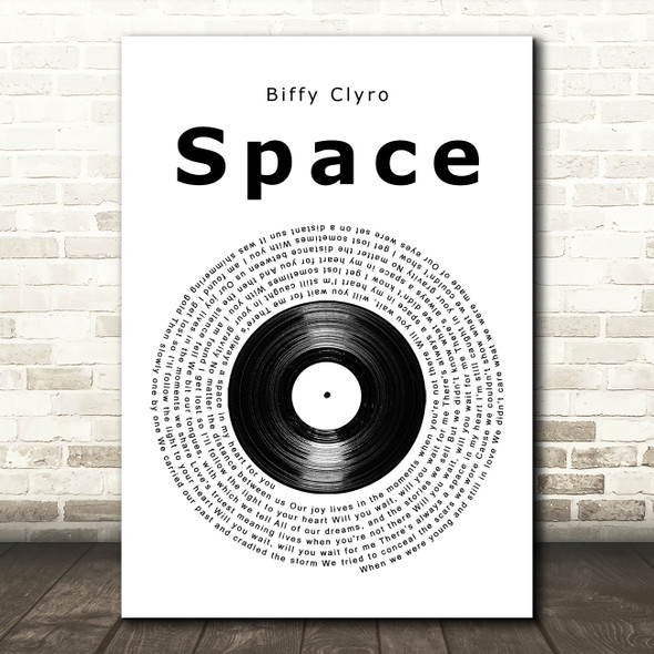 Biffy Clyro Space Vinyl Record Song Lyric Art Print