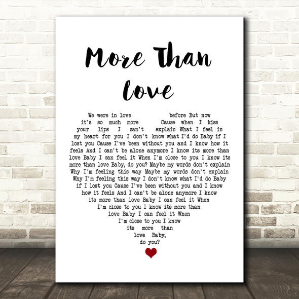 Los Lonely Boys More Than Love White Heart Song Lyric Art Print