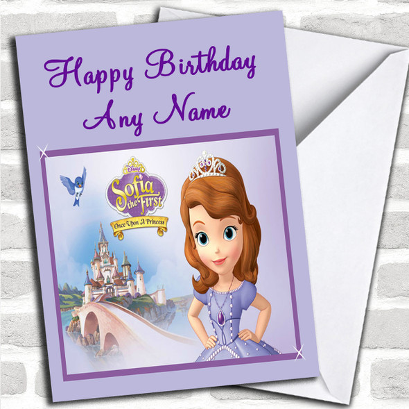 Sofia The First Princess  Personalized Children's Birthday Card