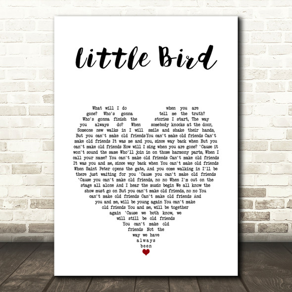 Annie Lennox Little Bird White Heart Song Lyric Art Print