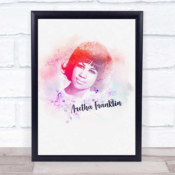 Aretha Franklin Watercolor Wall Art Print