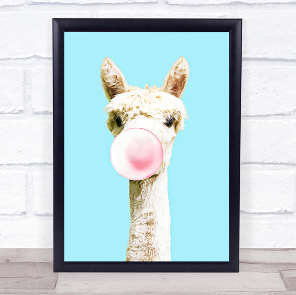 Lama Bubblegum Wall Art Print