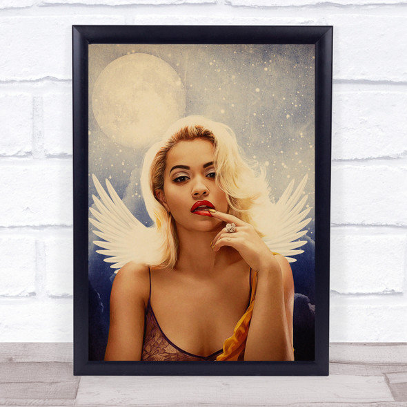 Rita Ora Angel Wings Moonlight Wall Art Print
