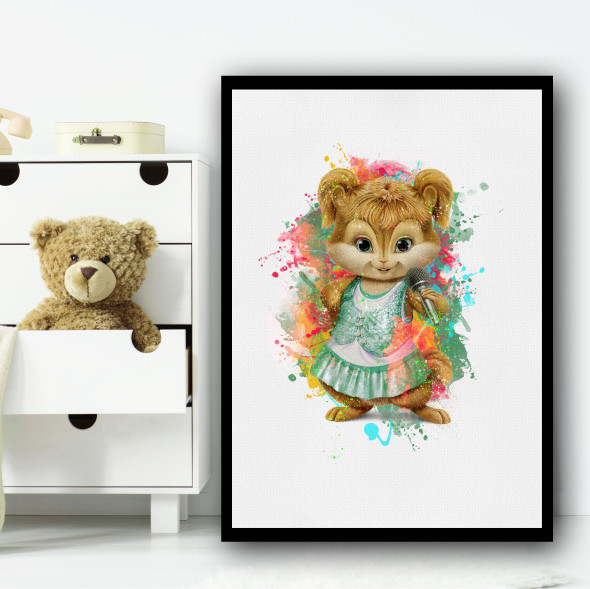 The Chipettes Eleanor Splatter Wall Art Print