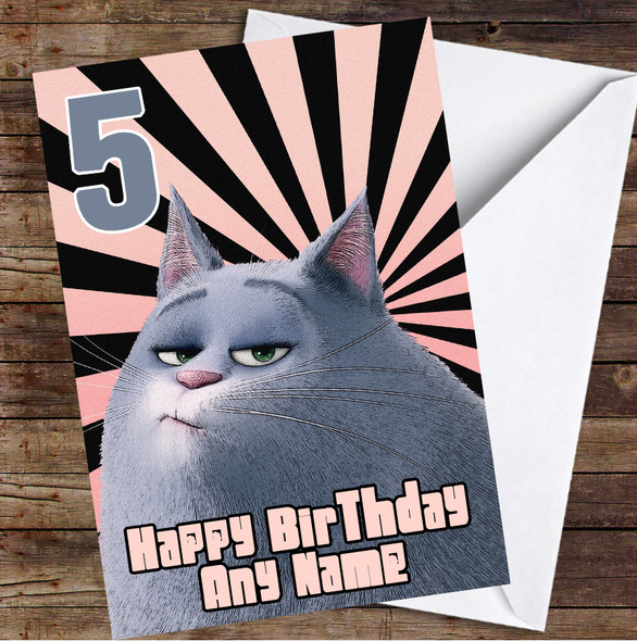 The Secret Life Of Pets Chloe Cute Burst Oriental Personalized Birthday Card