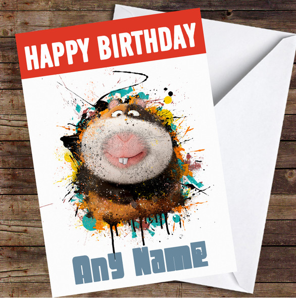 The Secret Life Of Pets Norman Splatter Personalized Birthday Card