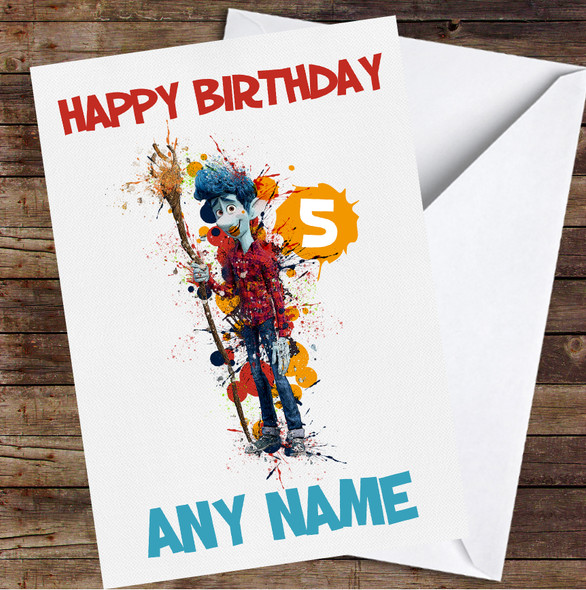 Onward Ian  Lightfoot Splatter Personalized Birthday Card