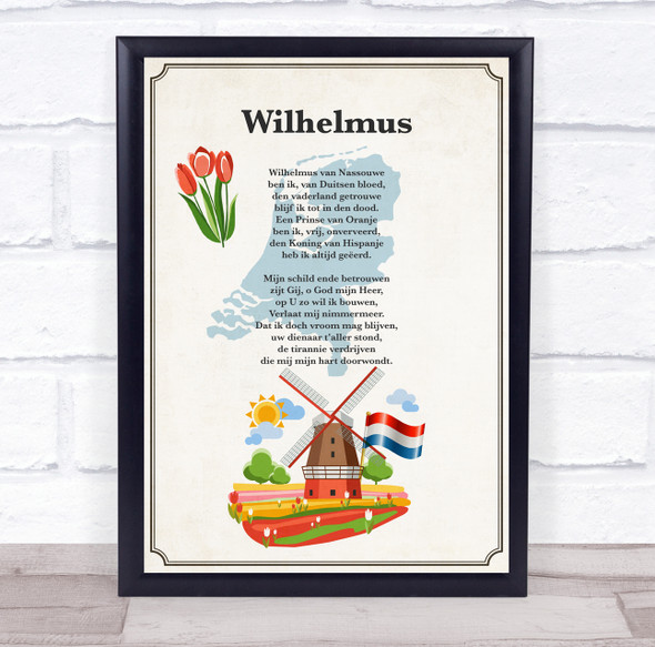 National Anthem Of Holland Border Wall Art Print