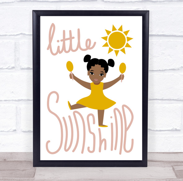 Little Miss Sunshine Yellow Dress Wall Art Print