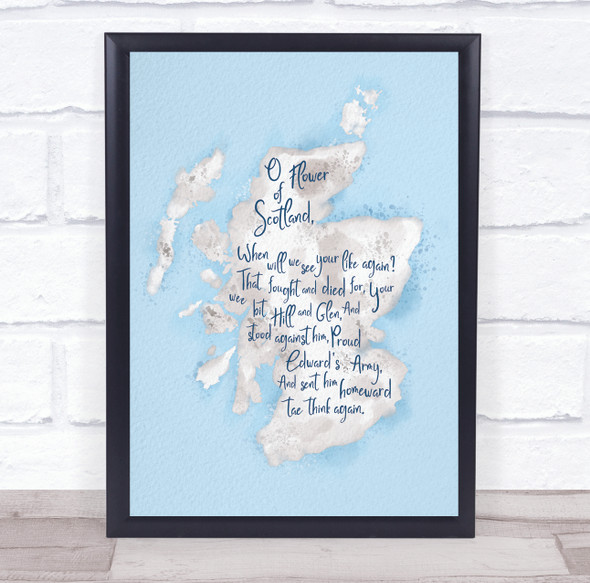 Scotland Blue Watercolour Wall Art Print