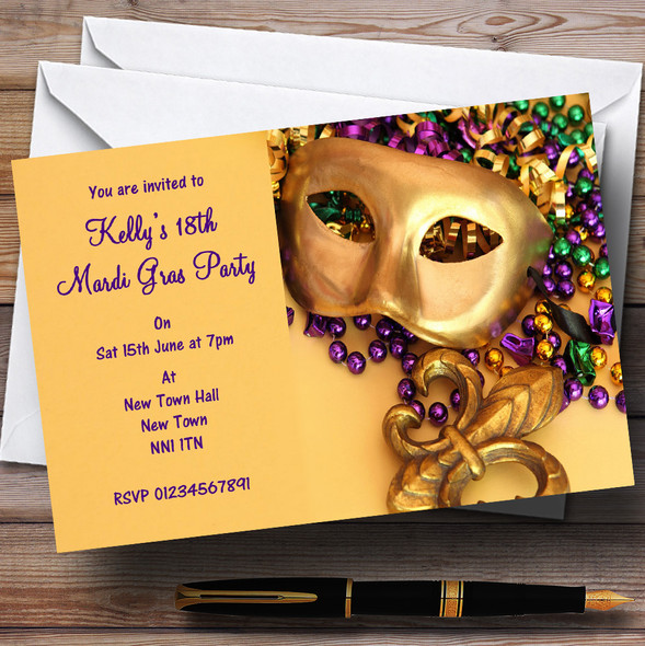 Mardi Gras Personalized Party Invitations