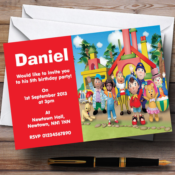 Noddy And Friends Personalized Children's Birthday Party Invitations