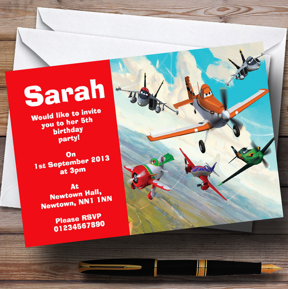 Planes Disney Personalized Children's Birthday Party Invitations