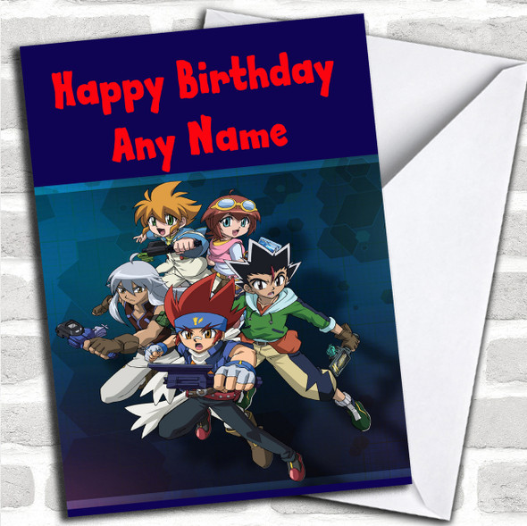 Beyblade Metal  Personalized Children's Birthday Card