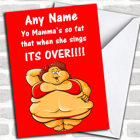 Yo Mama Insulting & Offensive Funny Personalized Birthday Card