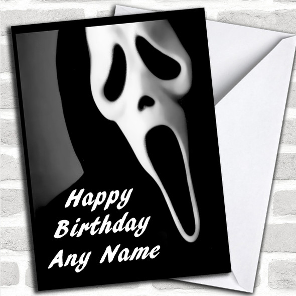 Scream Scary Horror Personalized Birthday Card