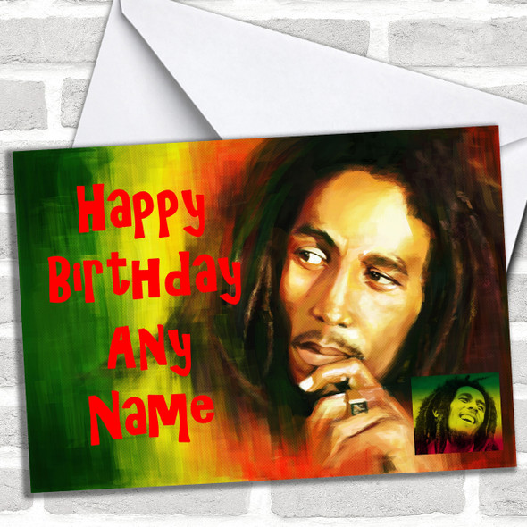 Bob Marley Personalized Birthday Card