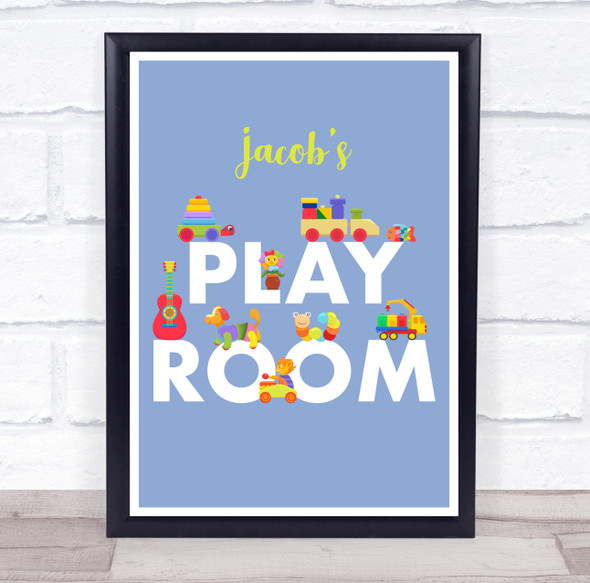 Toys Messy Play Room Personalized Wall Art Sign