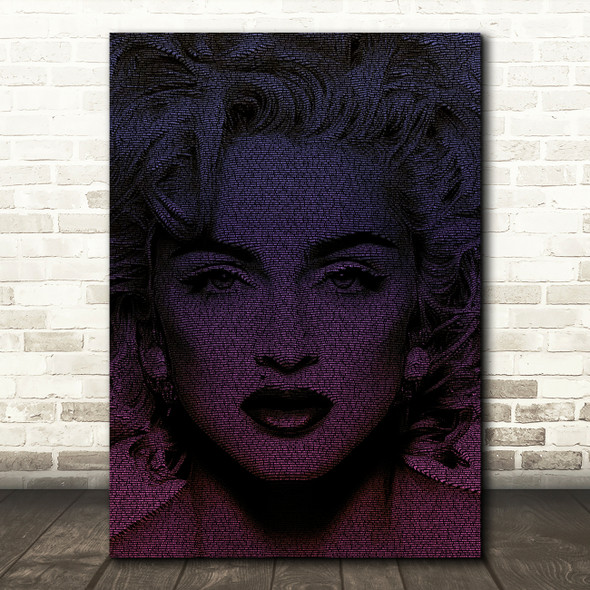 Madonna Like A Virgin Face s Music Song Lyric Wall Art Print