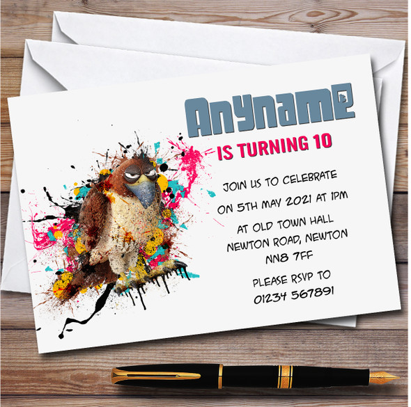 The Secret Life Of Pets Tiberius Splatter Children's Birthday Party Invitations