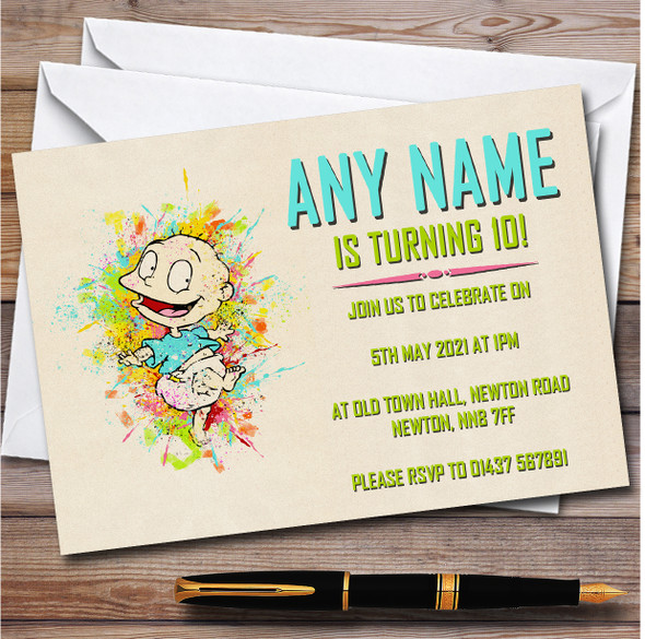 Rugrats Tommy Pickles personalized Children's Kids Birthday Party Invitations